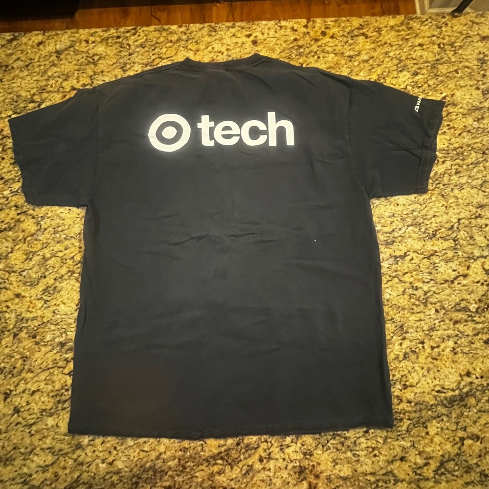 Target Tech‎ Mens Employee Black Graphic T-Shirt XL Cotton